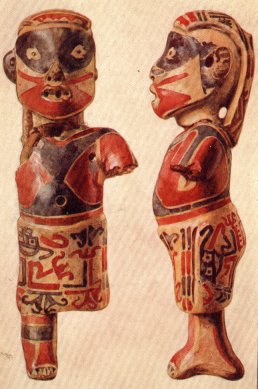 Pre-Columbian ceramic figure from Talamancan, Panama