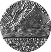 German medal recognizing the sinking of the Lusitania