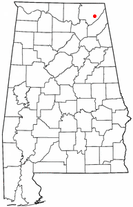 Location of Pisgah, Alabama