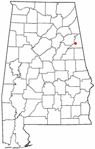 Location of Heflin, Alabama