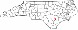 Location of Rose Hill, North Carolina
