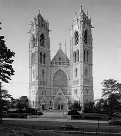 Neo-Gothic Sacred Heart Cathedral in  is the fifth largest cathedral in the United States.