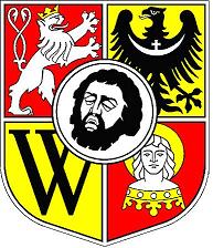 Wrocław's medieval and current coat-of-arms.