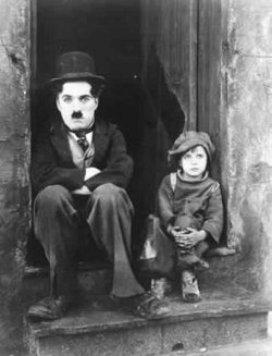 Chaplin and  in "" (1921)