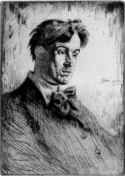 A 1907 engraving of W. B. Yeats