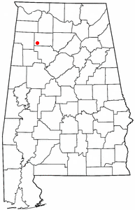 Location of Lynn, Alabama