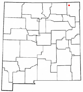 Location of Des Moines, New Mexico
