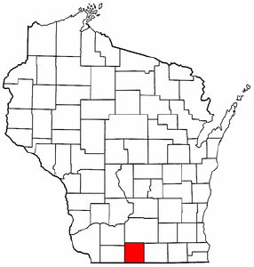 Image:Map of Wisconsin highlighting Green County.png