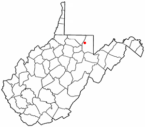 Location of Reedsville, West Virginia