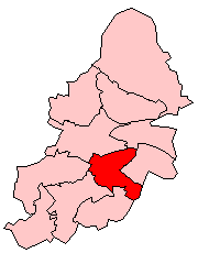 Sparkbrook and Small Heath constituency shown within Birmingham