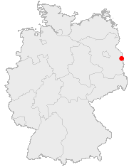 Map of Germany showing Frankfurt-an-der-Oder