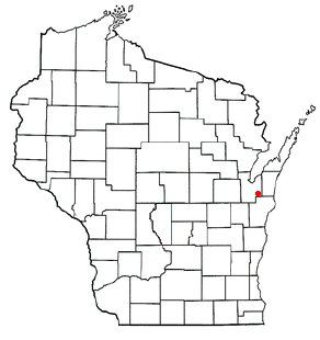 Location of New Denmark, Wisconsin