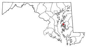 Location of St. Michaels, Maryland