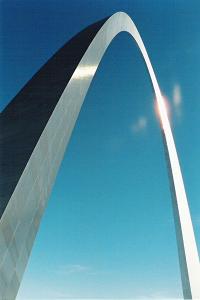 The Gateway Arch in St. Louis, an inverted catenary