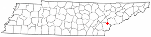 Location of Vonore, Tennessee