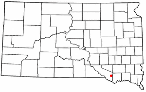 Location of Dante, South Dakota