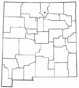 Location of Ranchos de Taos, New Mexico