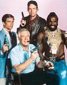 The A-Team. Clockwise from top: , , , . Image copyright, usage restricted.