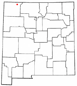 Location of Aztec, New Mexico