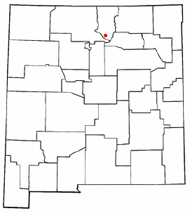 Location of Vadito, New Mexico
