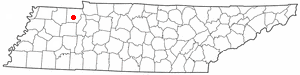 Location of Paris, Tennessee