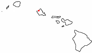 Location of Haleiwa, Hawaii