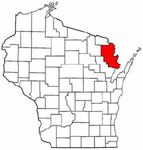 Image:Map of Wisconsin highlighting Marinette County.png