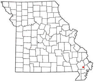 Location of Baker, Missouri