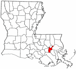 Image:Map of Louisiana highlighting St. John the Baptist Parish.png