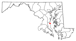 Location of North Beach, Maryland