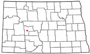Location of Zap, North Dakota