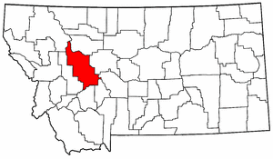Image:Map of Montana highlighting Lewis and Clark County.png