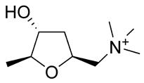 Chemical structure of muscarine