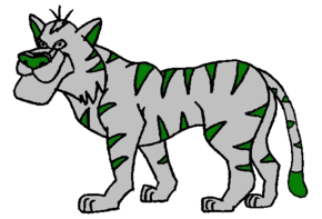 Cartoon of the Celtic Tiger - the press media in Ireland use pictures of green striped tigers to symbolise or sometimes mock the  