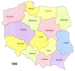 Polish voivodships after 1945