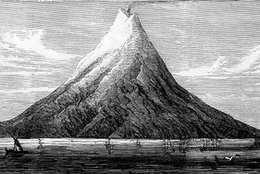 An early 19th century image of Krakatoa.
