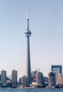 Picture of CN Tower from Lake Ontario