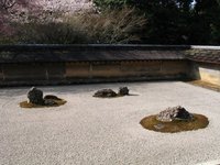The Zen garden at the Ryoan-ji