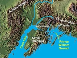 Prince William Sound, on the south coast of Alaska.