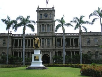 Ali'iolani Hale in downtown Honolulu is the home of the Hawai'i State Supreme Court whose Chief Justice is concurrently the administrator-in-chief of the Hawai'i State Judiciary.