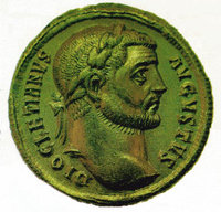 Emperor Diocletian on a period coin