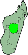 Map of Antananarivo province in Madagascar