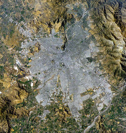 Satellite image of Santiago
