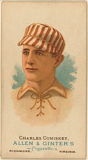 Charles Comiskey baseball card, 1887