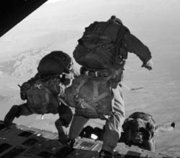 U.S. Army  jump from a  flying 25,000 feet over the Arizona desert.
