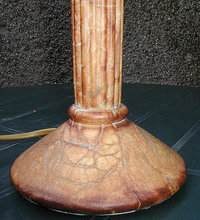 Detail of base of alabaster lamp
