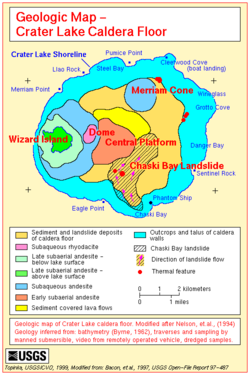 Geologic map of the lake floor