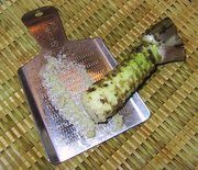 Wasabi on metal orishigane