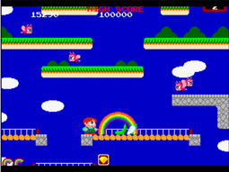 The second stage of Rainbow Islands.