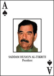 Saddam Hussein as the Ace of Spades